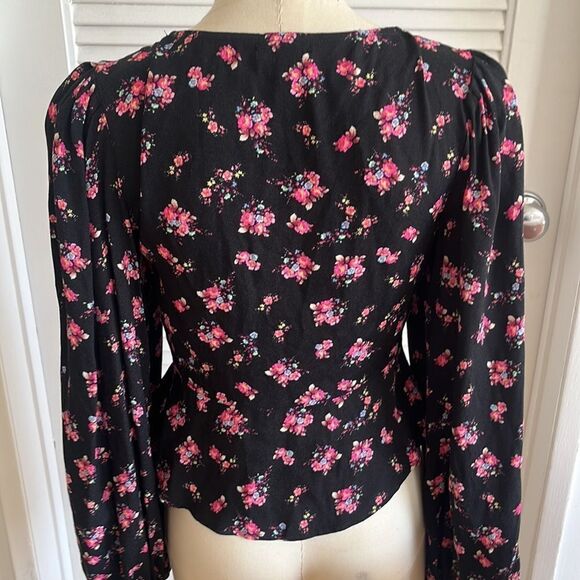 NWOT AFRM Black Floral Top - Picture 4 of 4